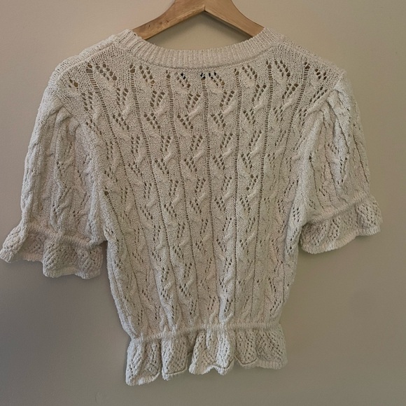 Zara Knit tee with lace detail and ruffle hems - Picture 3 of 4